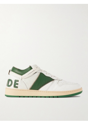 Rhude - Rhecess Colour-Block Distressed Leather Sneakers - Men - White - US 7
