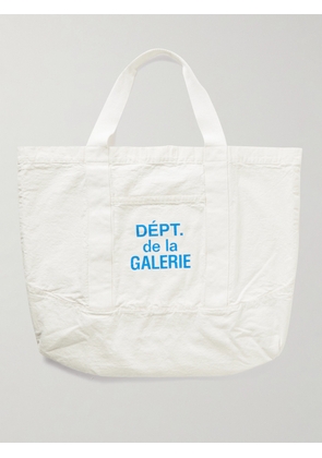 Gallery Dept. - Logo-Print Webbing-Trimmed Cotton-Canvas Tote Bag - Men - White