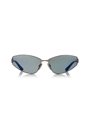 Balenciaga - Cat-Eye Metal Sunglasses - Green - OS - Moda Operandi