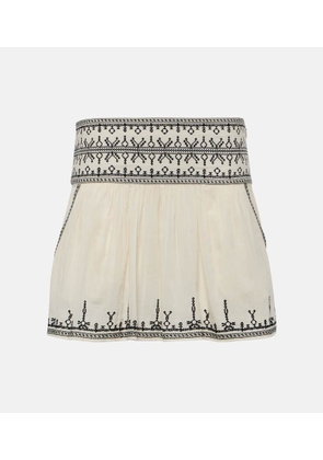 Marant Etoile Picadilia smocked cotton miniskirt