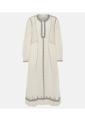 Marant Etoile Pippa embroidered cotton midi dress