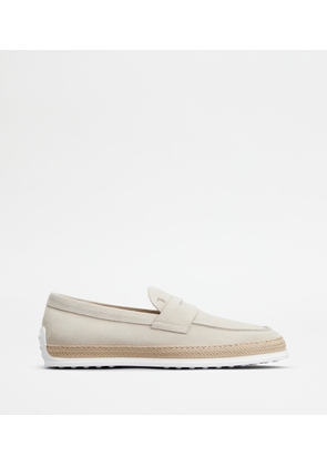 Tod's - Loafers in Suede, BEIGE, 11 - Shoes