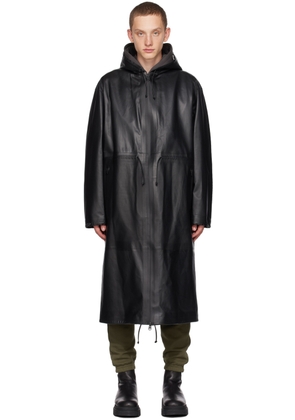 MACKAGE Black Alban Leather Coat