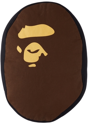 BAPE Brown & Black Ape Head Cushion