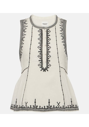 Marant Etoile Pagos embroidered cotton top