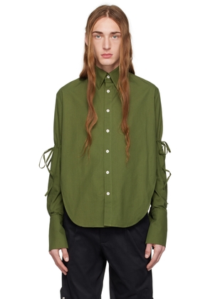 Carlota Barrera Green Drawstring Shirt