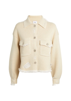 Barrie Cashmere-Cotton Fringe Jacket