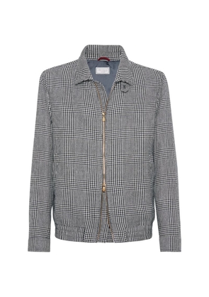 Brunello Cucinelli Prince Of Wales Bomber Jacket