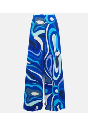 Pucci Abstract wide wool-blend pants