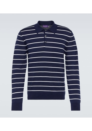Ralph Lauren Purple Label Striped cotton piqué polo shirt
