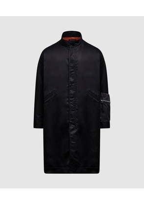 Longline collarless coat