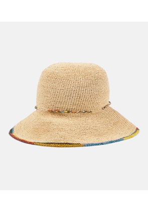 Missoni Crochet raffia bucket hat