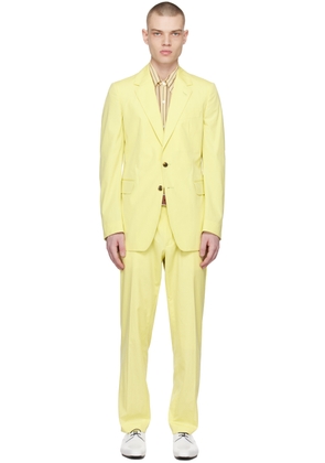 Dries Van Noten Yellow Two-Button Suit