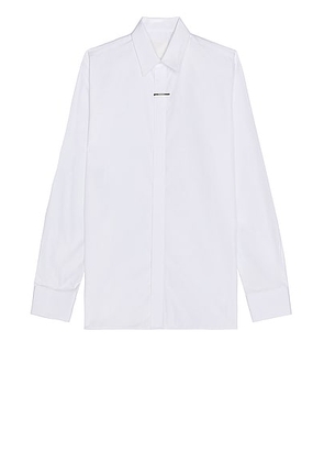Givenchy Formal Metal Clip Shirt in White - White. Size 37 (also in 39).