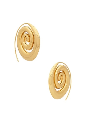 Cult Gaia Cassia Earring in Shiny Brass - Metallic Gold. Size all.