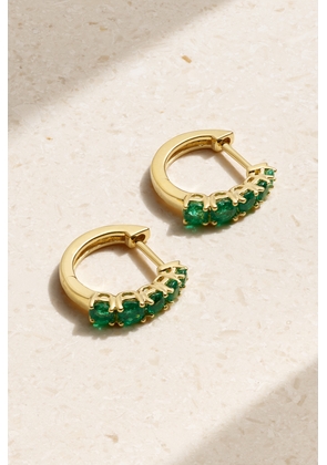 Anita Ko - 18-karat Gold Emerald Hoop Earrings - One size