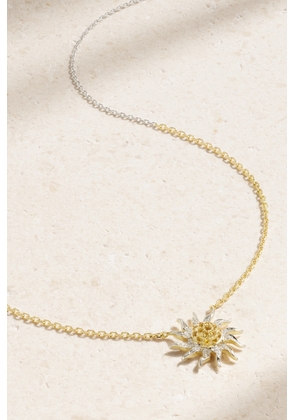 Yvonne Léon - Soleil 18-karat White And Yellow Gold, Citrine And Diamond Necklace - One size