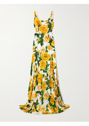 Dolce & Gabbana - Floral-print Woven Maxi Dress - Yellow - IT36,IT38,IT40,IT42,IT44,IT46,IT48,IT50
