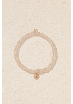 Sydney Evan - Sunburst 14-karat Gold, Rose Quartz And Sapphire Bracelet - One size