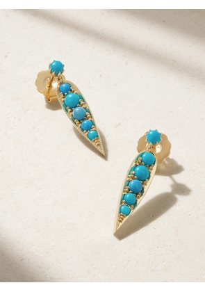 Jenna Blake - Palm 18-karat Gold Turquoise Earrings - Blue - One size
