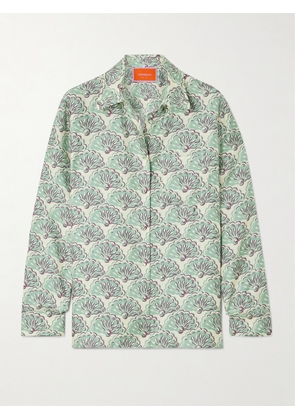 La DoubleJ - Boy Printed Silk Satin-twill Shirt - Green - xx small,x small,small,medium,large,x large,xx large