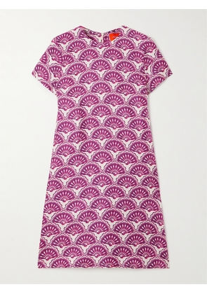 La DoubleJ - Printed Silk-twill Mini Dress - Red - xx small,x small,small,medium,large,x large,xx large