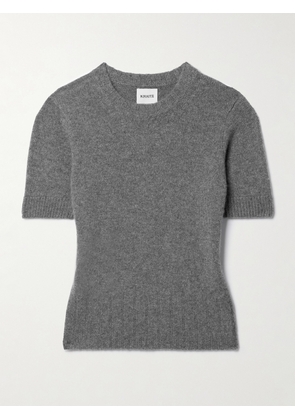KHAITE - Luphia Cashmere T-shirt - Gray - x small,small,medium,large