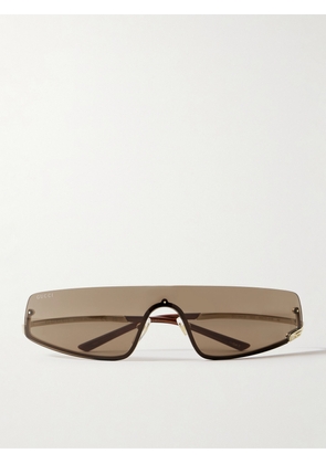 Gucci Eyewear - Rimless Rectangle-frame Gold-tone Sunglasses - One size