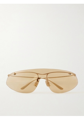 Bottega Veneta Eyewear - Knot Rimless D-frame Gold-tone Sunglasses - Yellow - One size