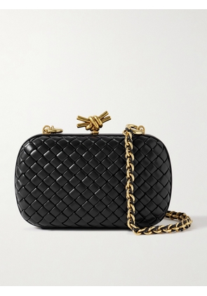 Bottega Veneta - Chain Knot With Chain Intrecciato Leather Shoulder Bag - Black - One size