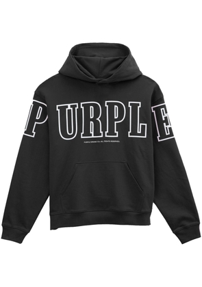 Purple Brand logo-print hoodie - Black