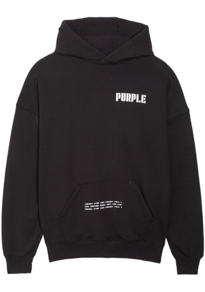 Purple Brand Orbit Map-print hoodie - Black