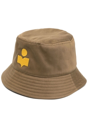 ISABEL MARANT embroidered-logo bucket hat - Green