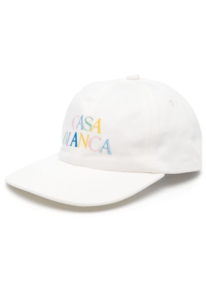 Casablanca logo-embroidered baseball cap - White