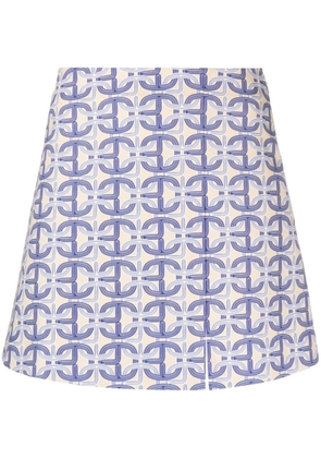 Claudie Pierlot geometric-print A-line skirt - Blue