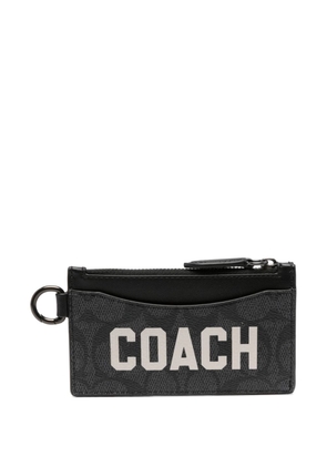 Coach logo-stamp cardholder - Black