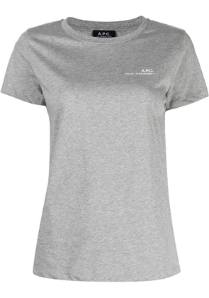 A.P.C. logo crew-neck T-shirt - Grey