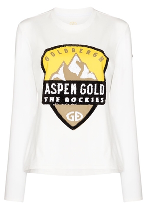 Goldbergh Aspen Gold sequinned jersey - White
