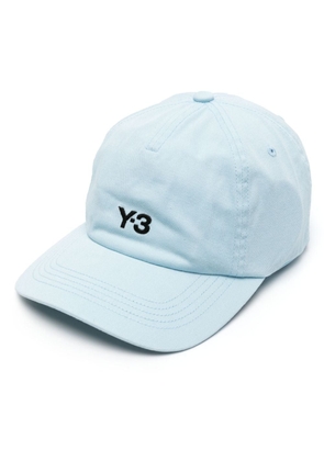 Y-3 embroidered-logo cotton baseball cap - Blue
