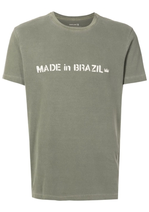 Osklen slogan-print cotton T-shirt - Green