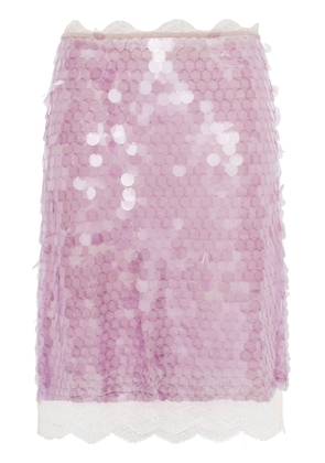SIEDRES Helena sequin-embellished skirt - Purple