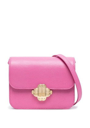 Maje lizard-embossed leather bag - Pink
