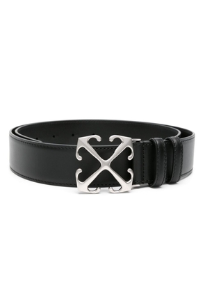 Off-White Arrow buckle leather belt - Black