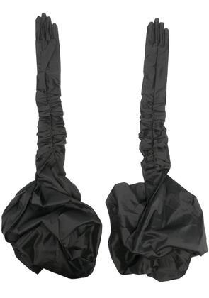 Erdem ruched long gloves - Black