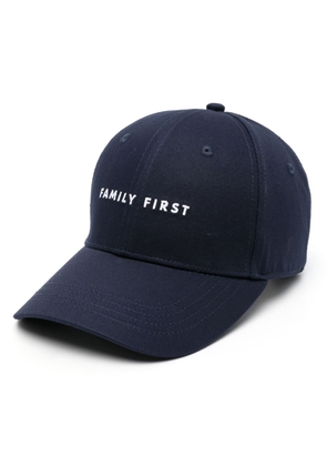 Family First embroidered-logo twill cap - Blue