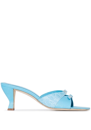 BY FAR Noor leather mules - Blue
