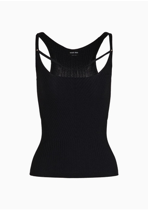 OFFICIAL STORE Ribbed Viscose-blend Knit Top