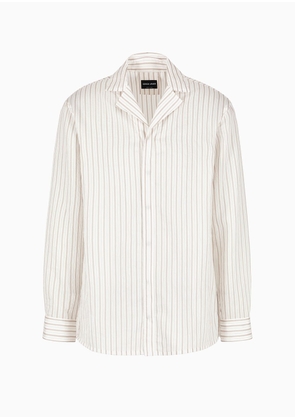 OFFICIAL STORE Asv Regular-fit Shirt In A Lyocell Blend With Pinstripe Print