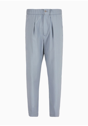OFFICIAL STORE Asv Single-pleat Viscose And Wool Trousers