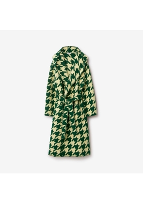 Burberry Houndstooth Wool Robe